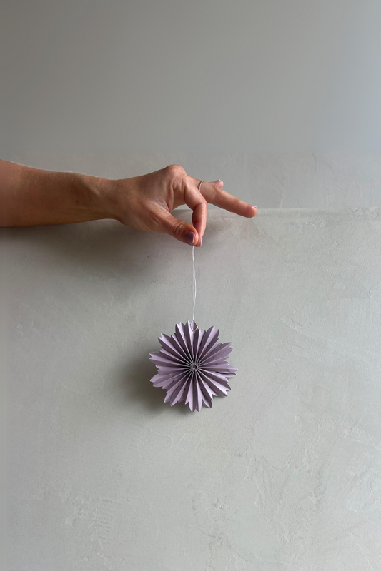 Lavendar Star Paper Ornament