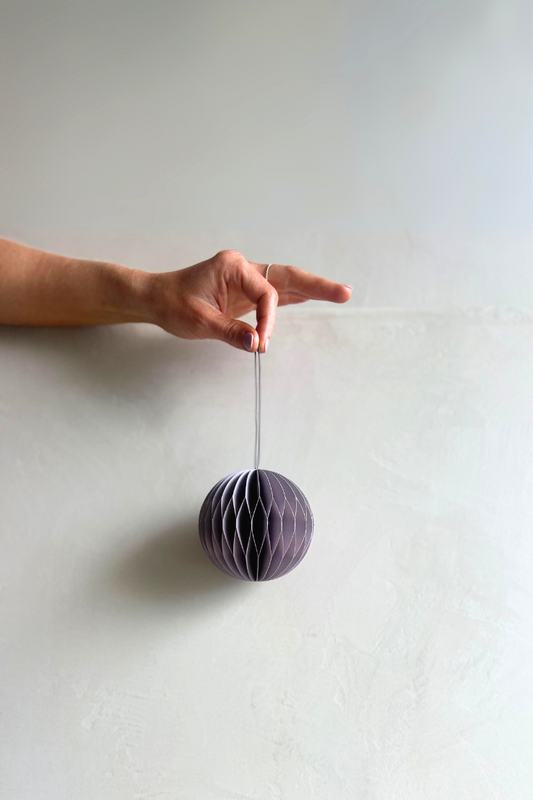 Lilac Sphere Paper Ornament